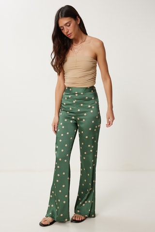 Pantalon wide legs - Kaki