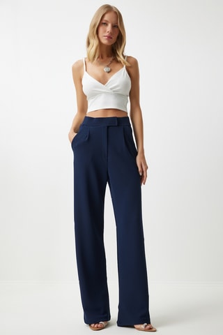 Pantalon regular - Bleu marine