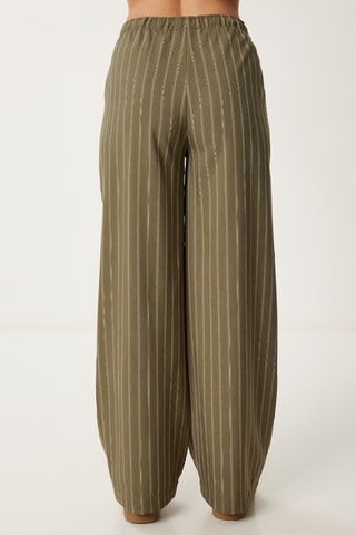 Pantalon wide legs - Kaki