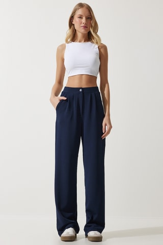 Pantalon palazzo - Bleu marine
