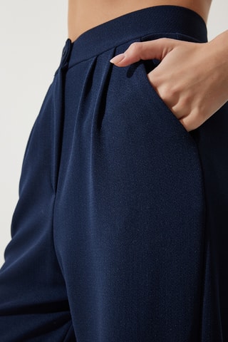 Pantalon palazzo - Bleu marine