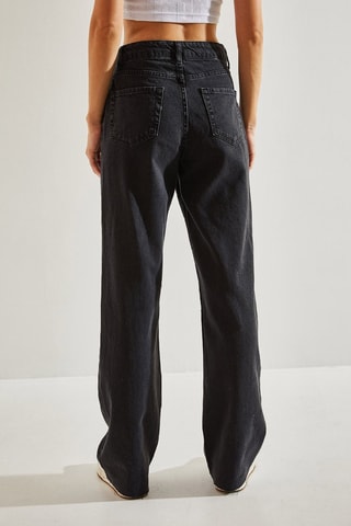 Jean palazzo taille haute - Noir