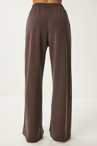 Pantalon wide legs - Marron