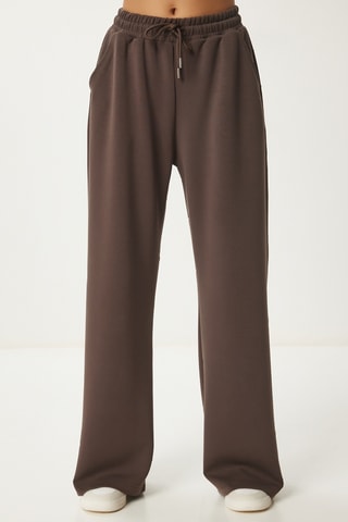 Pantalon wide legs - Marron