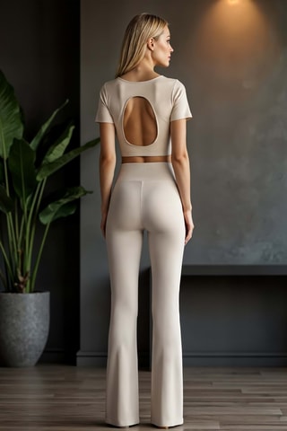 Legging taille haute - Beige