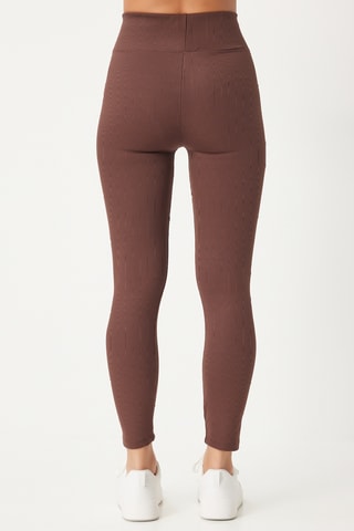 Legging taille haute - Marron