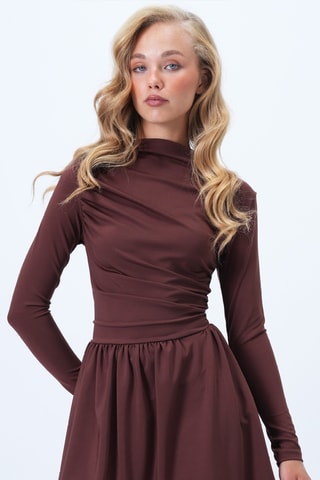 Robe patineuse - Marron