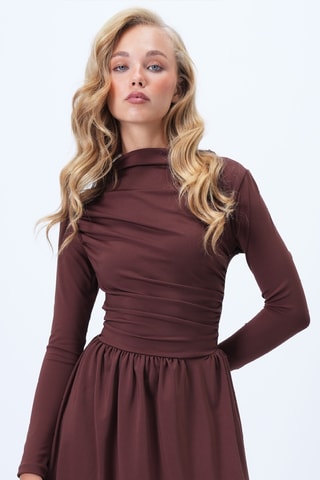 Robe patineuse - Marron