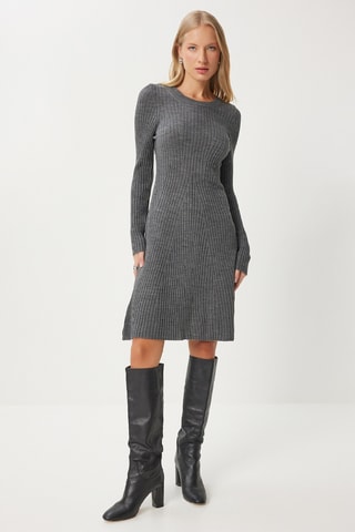 Robe pull - Gris foncé