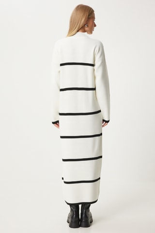 Robe pull - Ecru et noir