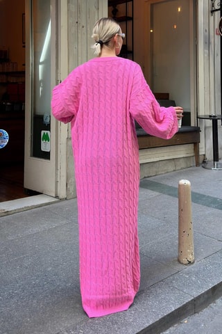 Robe pull en laine - Rose