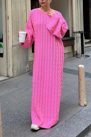 Robe pull en laine - Rose