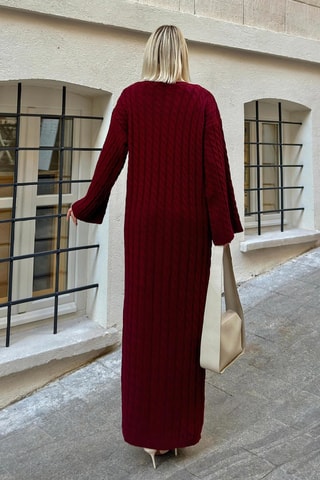 Robe pull en laine - Bordeaux