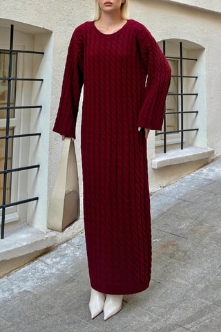 Robe pull en laine - Bordeaux