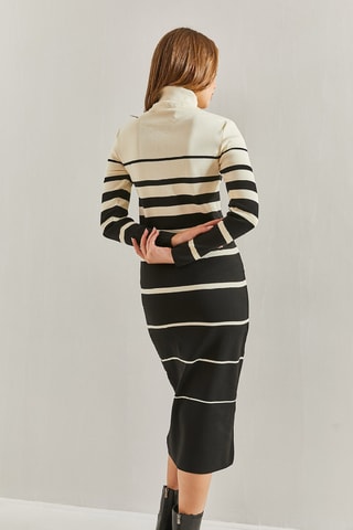 Robe pull - Noir et blanc