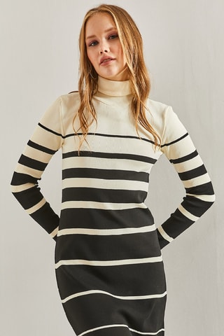 Robe pull - Noir et blanc