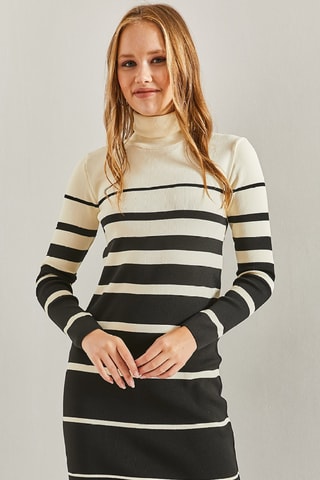 Robe pull - Noir et blanc