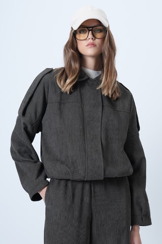 Veste en velours - Kaki