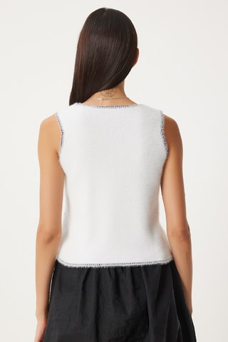 Gilet sans manches en laine - Ecru