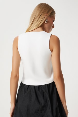 Gilet sans manches - Ecru