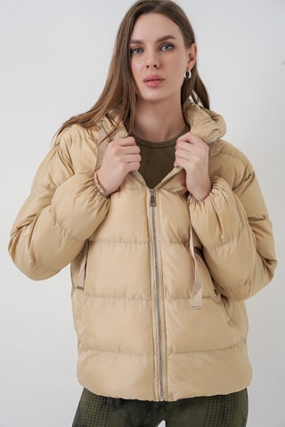 Doudoune à capuche - Beige