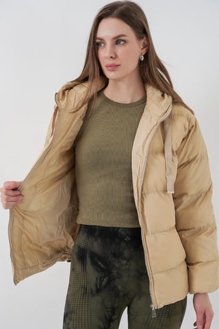 Doudoune à capuche - Beige