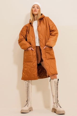 Doudoune à capuche - Camel