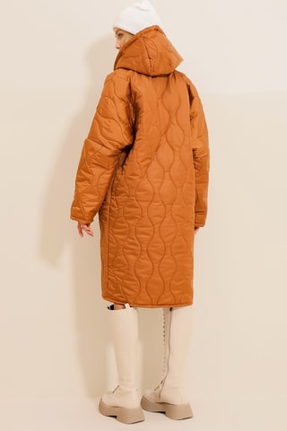 Doudoune à capuche - Camel