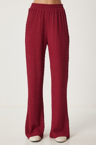 Kimono et pantalon taille haute - Bordeaux