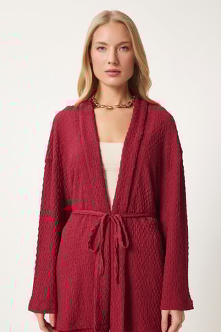 Kimono et pantalon taille haute - Bordeaux