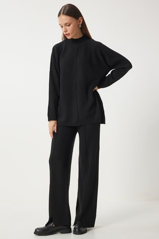 Pull et pantalon taille haute - Noir