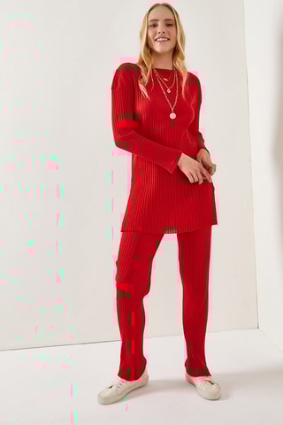 Pull et pantalon palazzo - Rouge