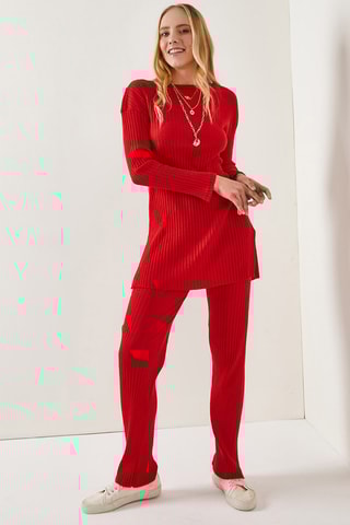 Pull et pantalon palazzo - Rouge
