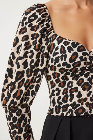 Top - Beige et marron