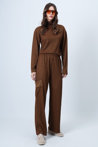 Pull et pantalon regular - Marron