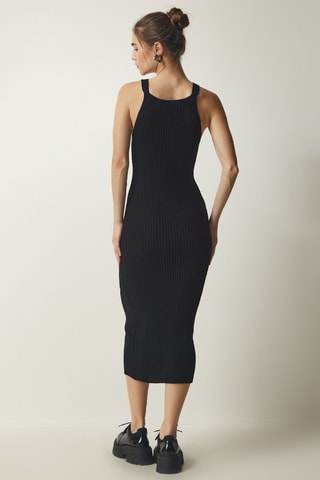 Gilet et robe fourreau en laine - Noir