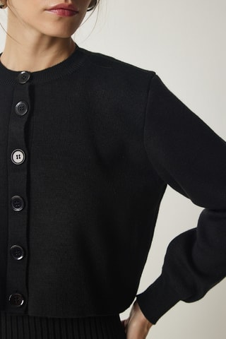 Gilet et robe fourreau en laine - Noir