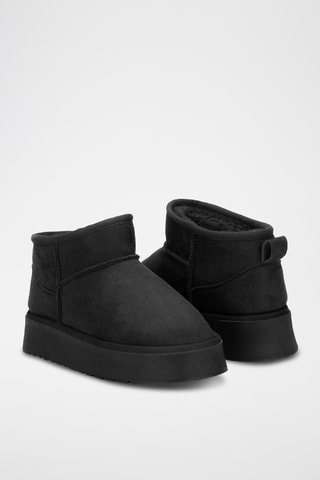 Bottines fourrées plateformes - Noir