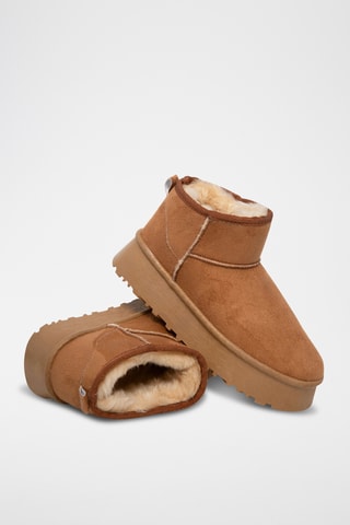 Bottines fourrées plateformes - Marron