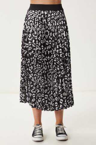 Jupe plissée taille haute - Noir