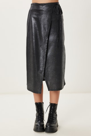 Jupe portefeuille - Anthracite