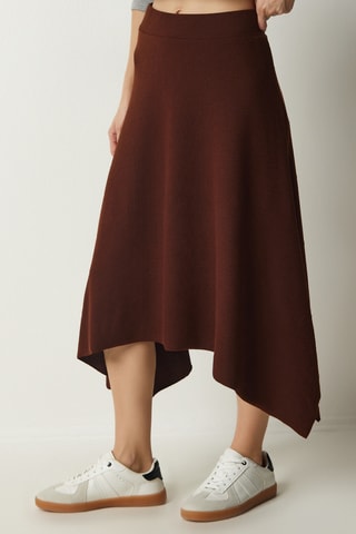 Jupe asymétrique - Marron