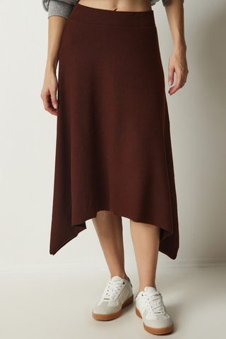Jupe asymétrique - Marron