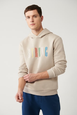 Sweat à capuche - Beige