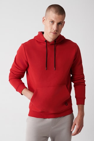 Sweat à capuche - Rouge