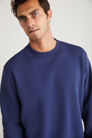 Sweat en coton biologique - Bleu marine