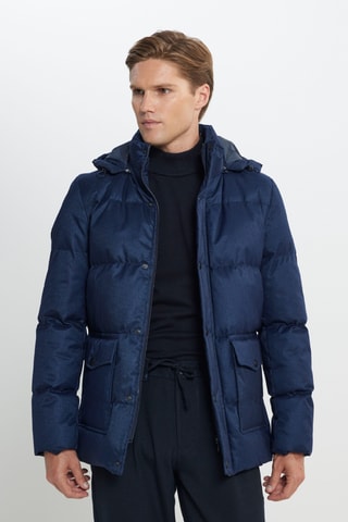 Doudoune à capuche - Bleu marine