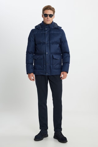 Doudoune à capuche - Bleu marine