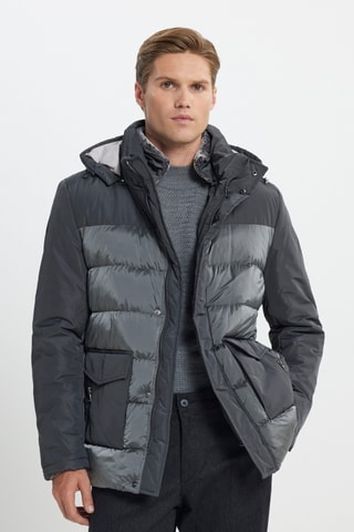 Doudoune à capuche - Anthracite