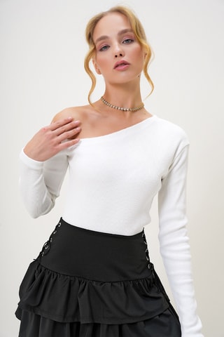 Top asymétrique - Ecru